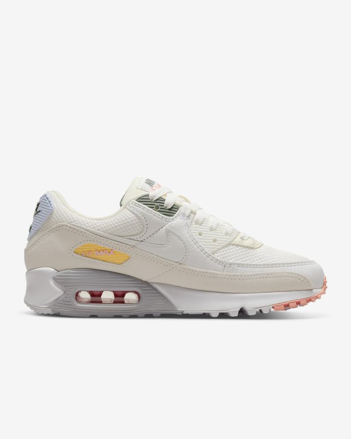 Zapatillas Nike Air Max 90 Mujer Blancas Verde Rojas Blancas | QGDZC-8751