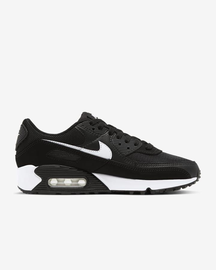 Zapatillas Nike Air Max 90 Mujer Negras Blancas | HLVQS-3072