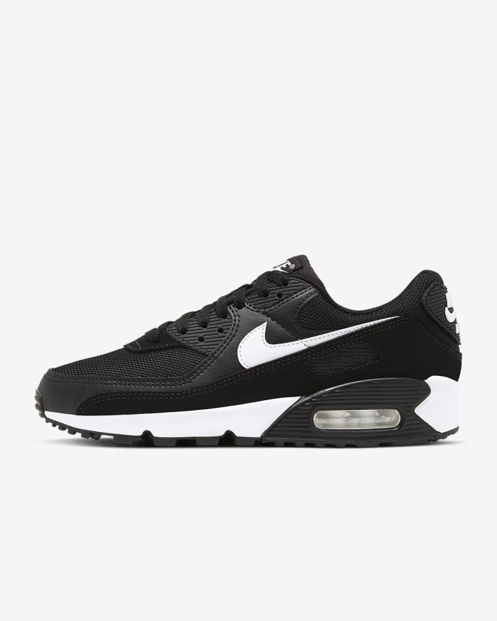 Zapatillas Nike Air Max 90 Mujer Negras Blancas | HLVQS-3072