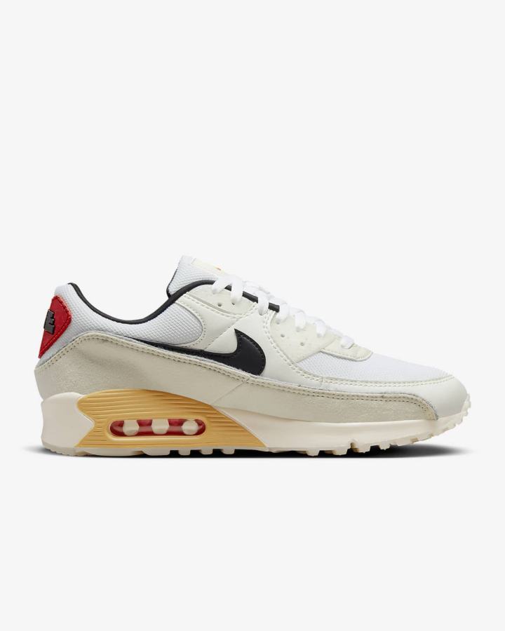 Zapatillas Nike Air Max 90 SE Hombre Blancas Beige Claro Negras | NQFCW-5180