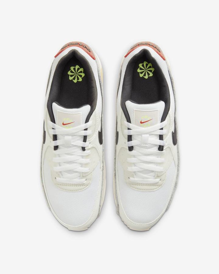 Zapatillas Nike Air Max 90 SE Hombre Blancas Beige Claro Negras | NQFCW-5180