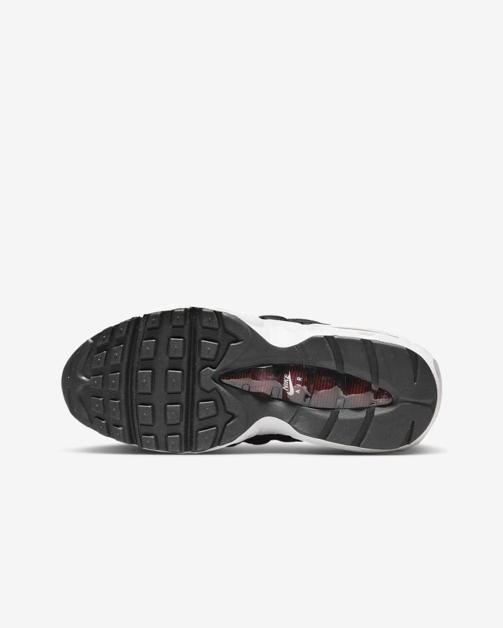 Zapatillas Nike Air Max 95 Recraft Kids Niña Gris Oscuro Rojas Blancas Negras | LBCXE-8124