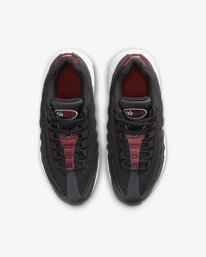 Zapatillas Nike Air Max 95 Recraft Kids Niña Gris Oscuro Rojas Blancas Negras | LBCXE-8124