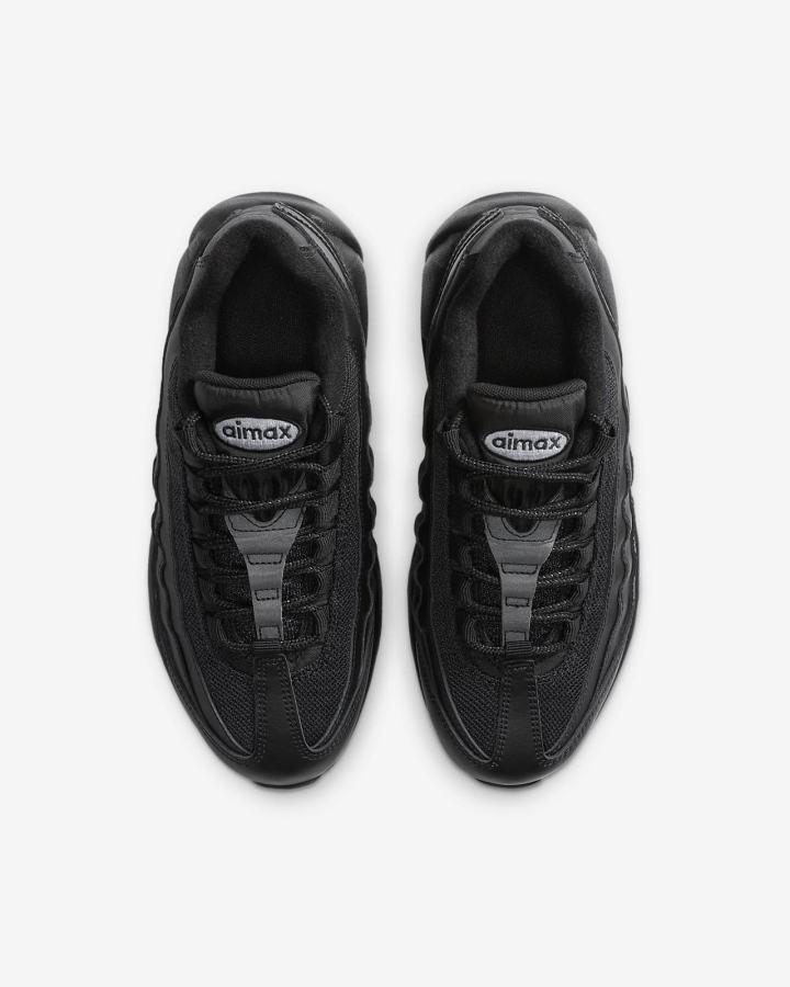 Zapatillas Nike Air Max 95 Recraft Kids Niña Negras Blancas Negras | RJNVT-7156