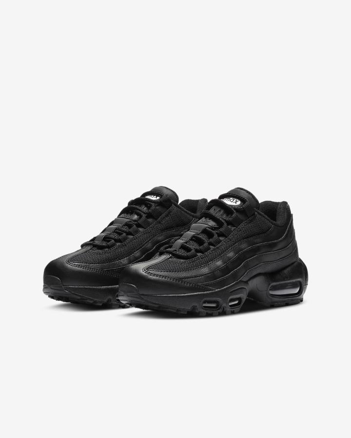 Zapatillas Nike Air Max 95 Recraft Kids Niña Negras Blancas Negras | RJNVT-7156