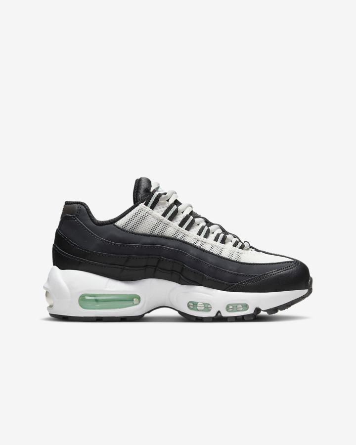 Zapatillas Nike Air Max 95 Recraft Kids Niña Gris Oscuro Negras Blancas Verde Menta | SFLBT-9341