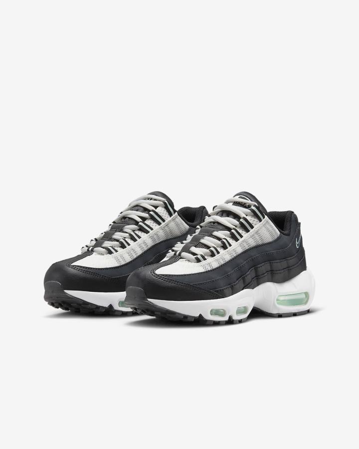 Zapatillas Nike Air Max 95 Recraft Kids Niña Gris Oscuro Negras Blancas Verde Menta | SFLBT-9341