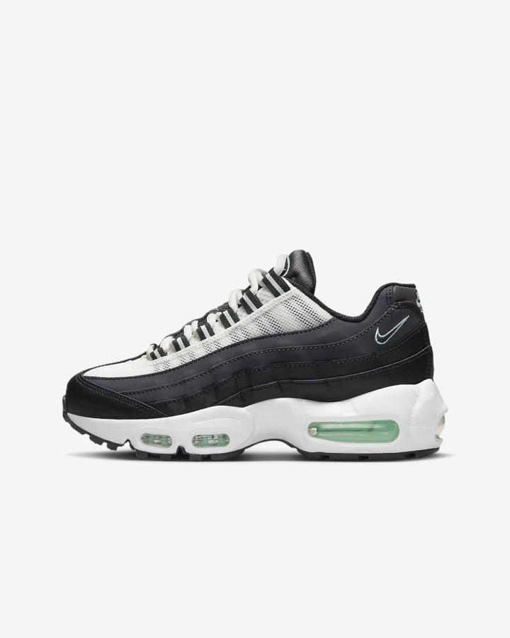 Zapatillas Nike Air Max 95 Recraft Kids Niña Gris Oscuro Negras Blancas Verde Menta | SFLBT-9341