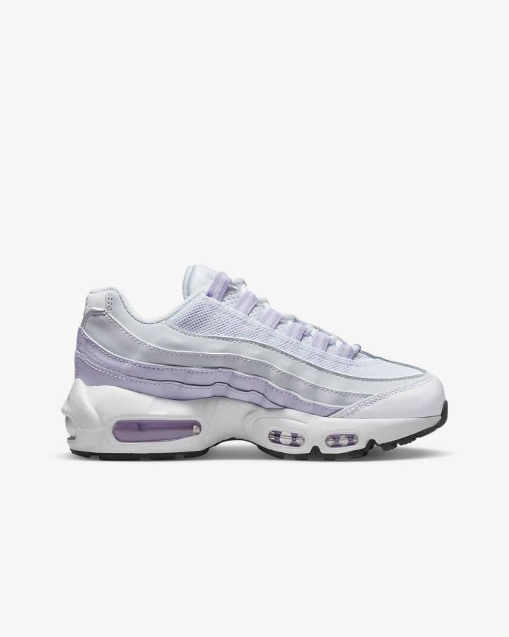 Zapatillas Nike Air Max 95 Recraft Kids Niña Blancas Plateadas Moradas Metal Plateadas | ZAQGC-3721