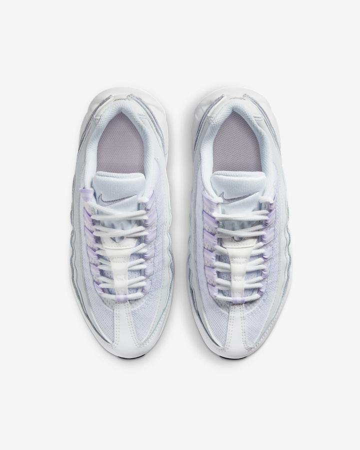 Zapatillas Nike Air Max 95 Recraft Kids Niña Blancas Plateadas Moradas Metal Plateadas | ZAQGC-3721