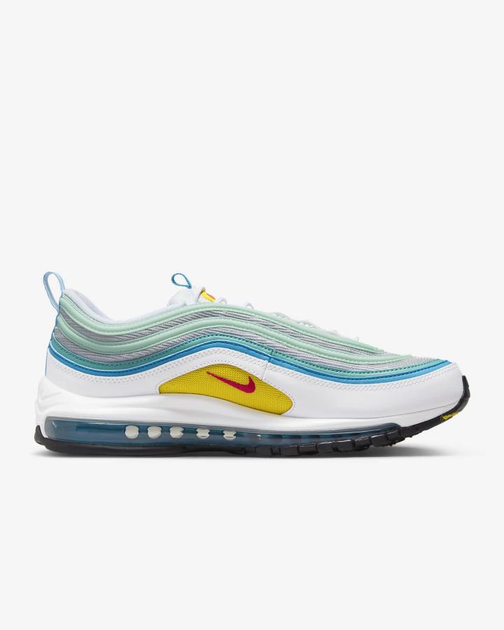 Zapatillas Nike Air Max '97 Hombre Blancas Azules Turquesa Rojas | FJZOQ-3675