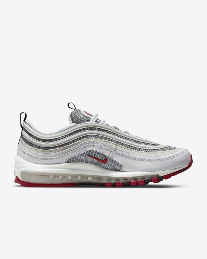 Zapatillas Nike Air Max 97 Hombre Blancas Gris Rojas | ECUYV-9123