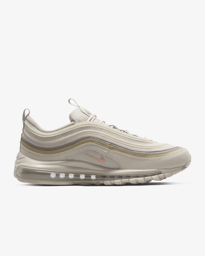 Zapatillas Nike Air Max 97 Hombre Creme Kaki Verde Oliva Gris Rojas | CMIZR-4083