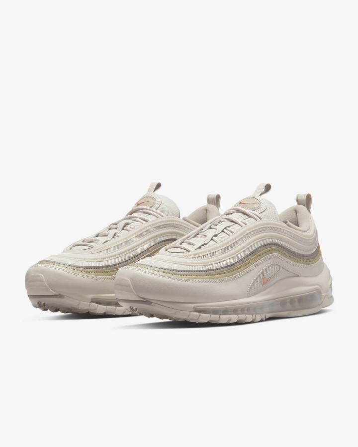 Zapatillas Nike Air Max 97 Hombre Creme Kaki Verde Oliva Gris Rojas | CMIZR-4083