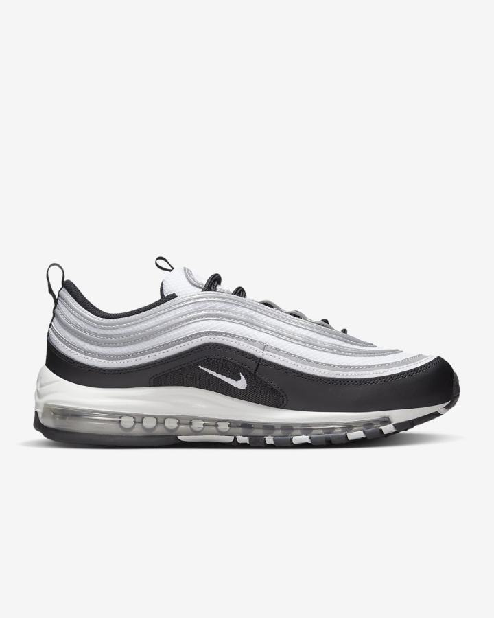 Zapatillas Nike Air Max 97 Hombre Negras Plateadas Metal Plateadas Blancas | DBNVU-9034