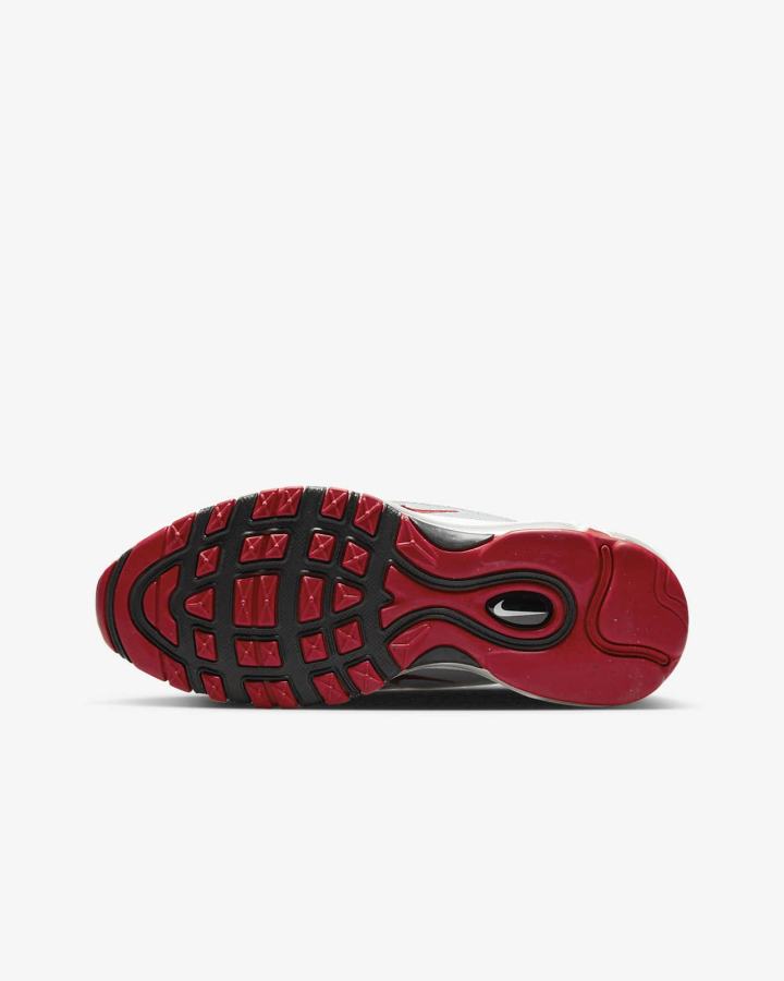 Zapatillas Nike Air Max 97 Kids Niña Blancas Gris Rojas | FACZP-5189
