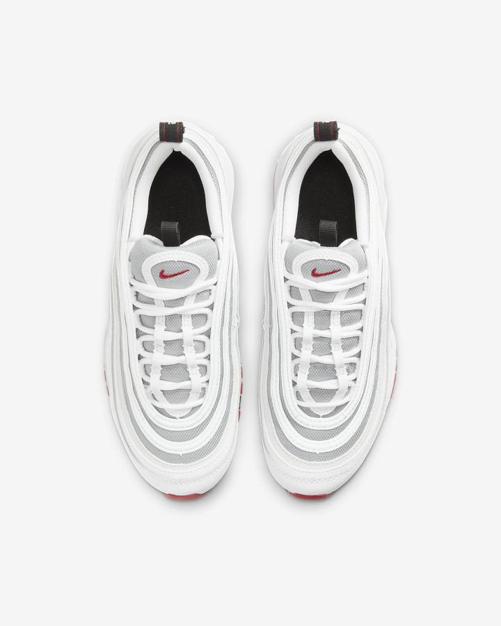 Zapatillas Nike Air Max 97 Kids Niña Blancas Gris Rojas | FACZP-5189