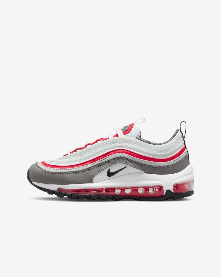 Zapatillas Nike Air Max 97 Kids Niña Blancas Azules Gris Plateadas Negras | JYGVL-5809