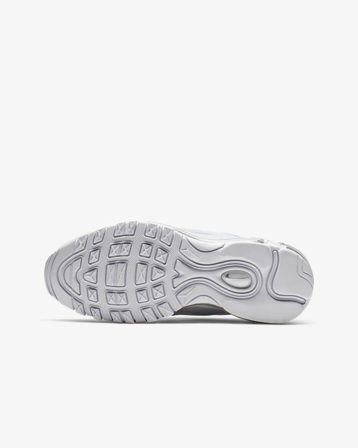 Zapatillas Nike Air Max 97 Kids Niña Blancas Metal Plateadas Blancas | KXSGQ-0982