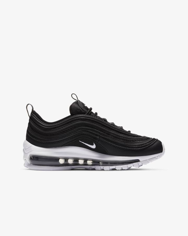 Zapatillas Nike Air Max 97 Kids Niña Negras Blancas | IUPZD-8713