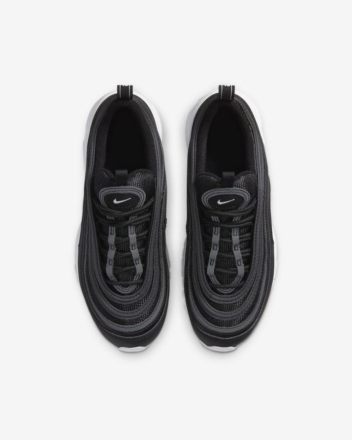 Zapatillas Nike Air Max 97 Kids Niña Negras Blancas | IUPZD-8713