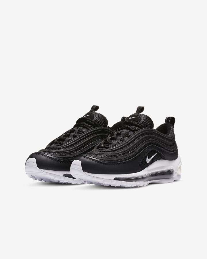 Zapatillas Nike Air Max 97 Kids Niña Negras Blancas | IUPZD-8713