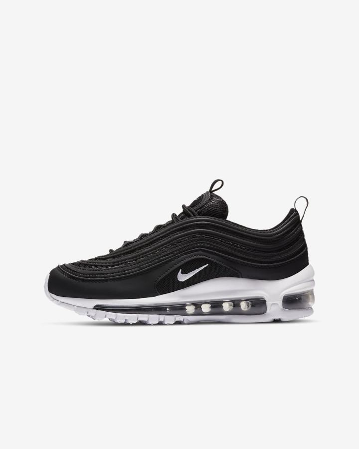 Zapatillas Nike Air Max 97 Kids Niña Negras Blancas | IUPZD-8713