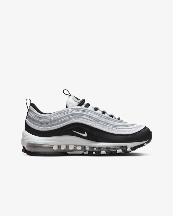 Zapatillas Nike Air Max 97 Kids Niña Negras Plateadas Metal Plateadas Blancas | ROLYZ-0375