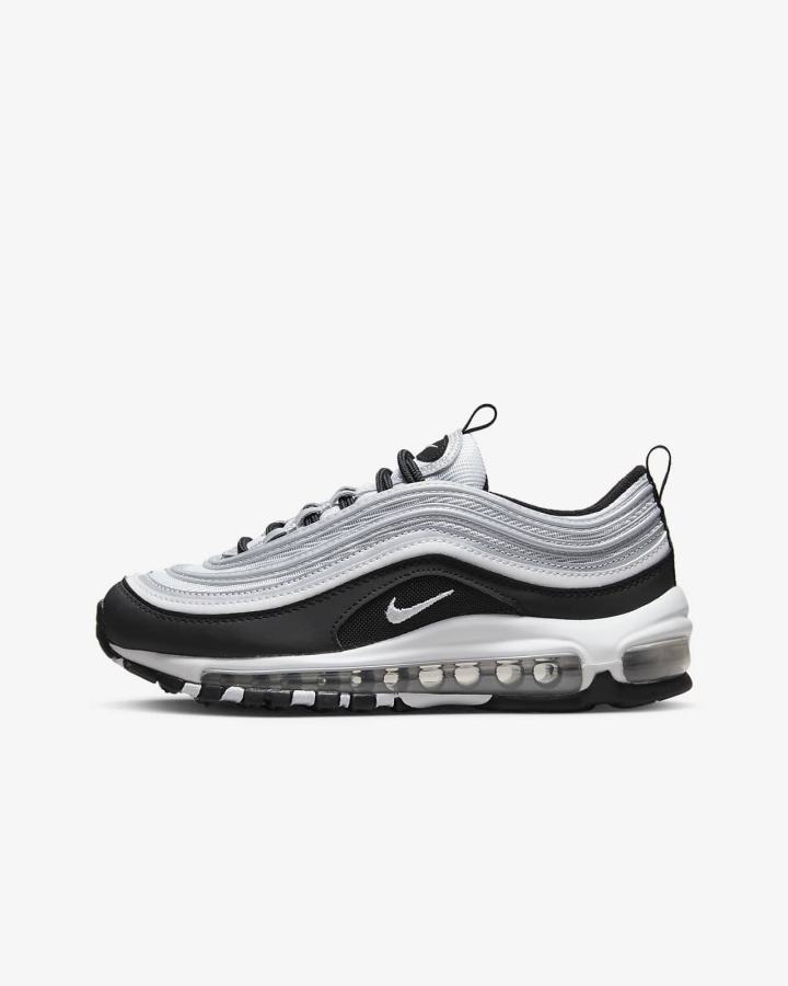Zapatillas Nike Air Max 97 Kids Niña Negras Plateadas Metal Plateadas Blancas | ROLYZ-0375