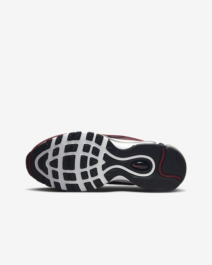 Zapatillas Nike Air Max 97 Kids Niña Rojas Gris Oscuro Blancas Negras | UNYLI-6958