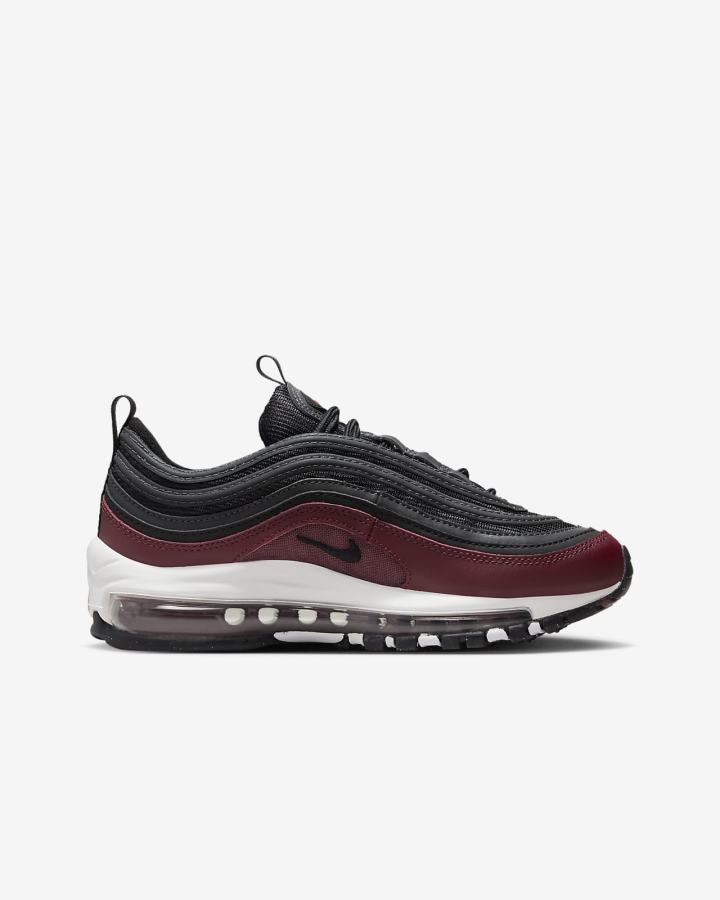 Zapatillas Nike Air Max 97 Kids Niña Rojas Gris Oscuro Blancas Negras | UNYLI-6958