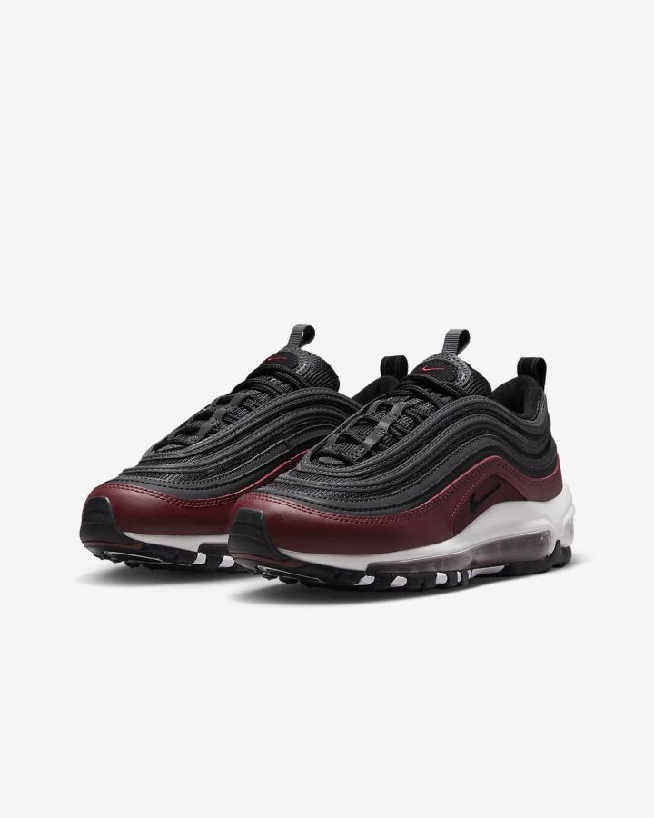 Zapatillas Nike Air Max 97 Kids Niña Rojas Gris Oscuro Blancas Negras | UNYLI-6958