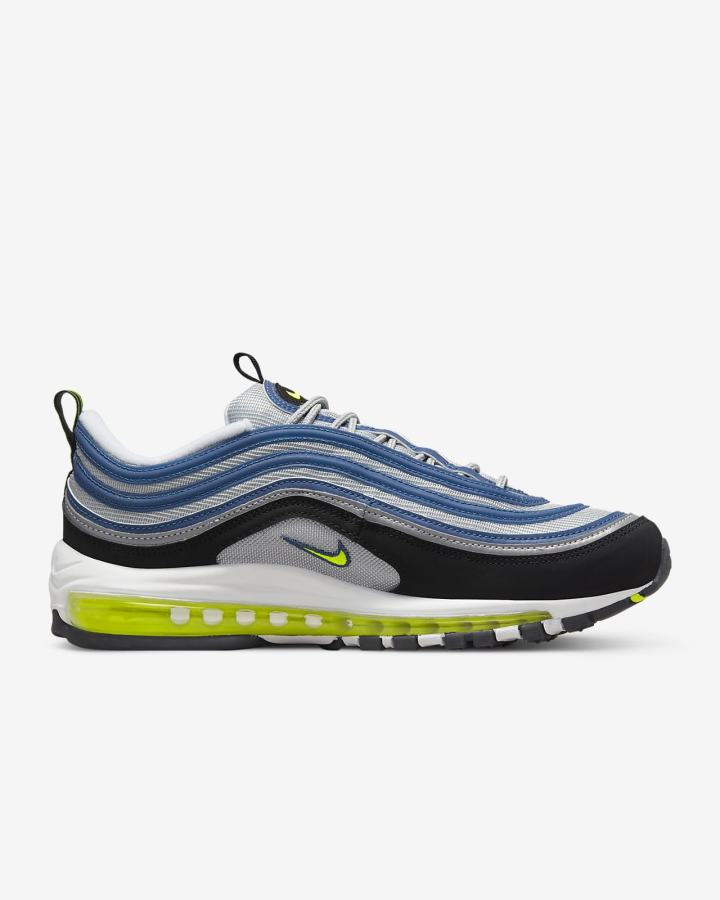 Zapatillas Nike Air Max 97 OG Hombre Azules Metal Plateadas Negras Amarillo | ZRXCE-8627