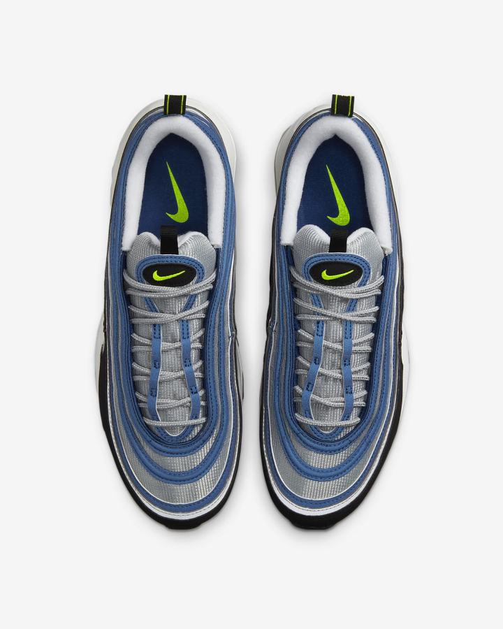Zapatillas Nike Air Max 97 OG Hombre Azules Metal Plateadas Negras Amarillo | ZRXCE-8627