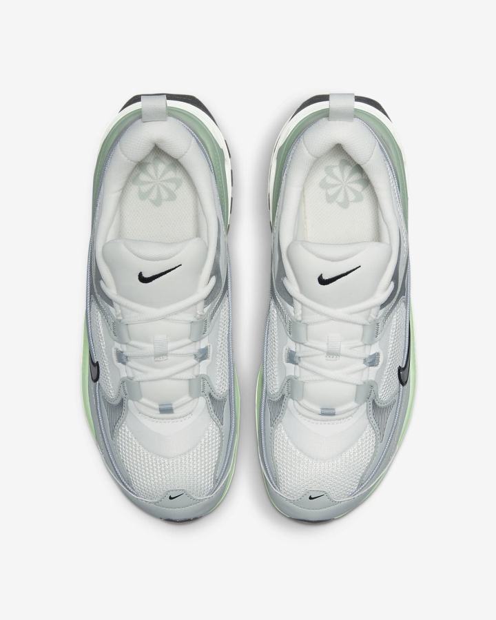 Zapatillas Nike Air Max Bliss Mujer Blancas Negras Plateadas Claro Metal Plateadas | XBNIO-0217