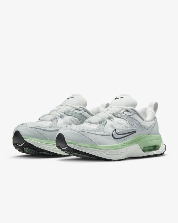 Zapatillas Nike Air Max Bliss Mujer Blancas Negras Plateadas Claro Metal Plateadas | XBNIO-0217