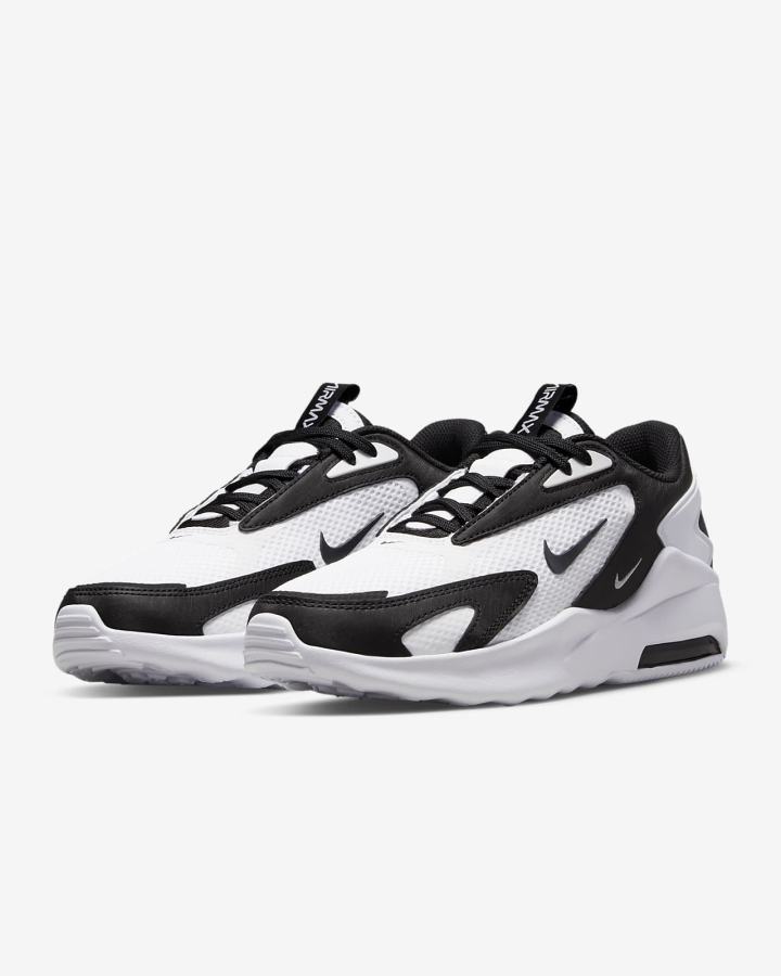Zapatillas Nike Air Max Bolt Mujer Blancas Negras | HLPIS-9152