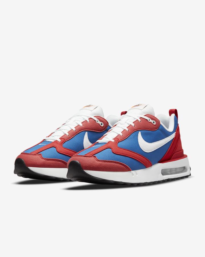 Zapatillas Nike Air Max Dawn Hombre Azul Real Rojas Beige Claro Blancas | VXOSB-7320