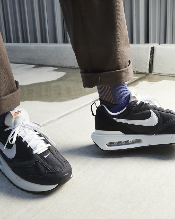 Zapatillas Nike Air Max Dawn Hombre Negras Metal Plateadas Naranjas Blancas | QSRDA-4601