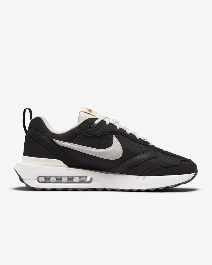 Zapatillas Nike Air Max Dawn Hombre Negras Metal Plateadas Naranjas Blancas | QSRDA-4601
