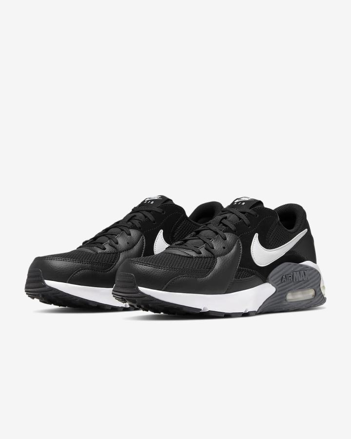 Zapatillas Nike Air Max Excee Hombre Negras Gris Oscuro Blancas | VNEHT-2671