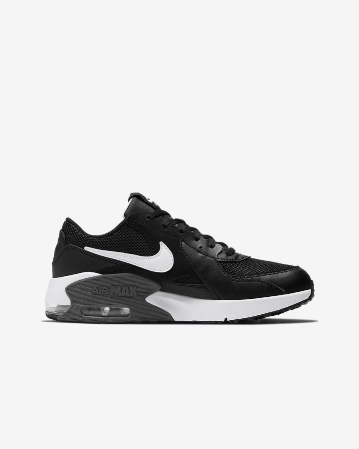 Zapatillas Nike Air Max Excee Kids Niña Negras Gris Oscuro Blancas | DCMWU-5764