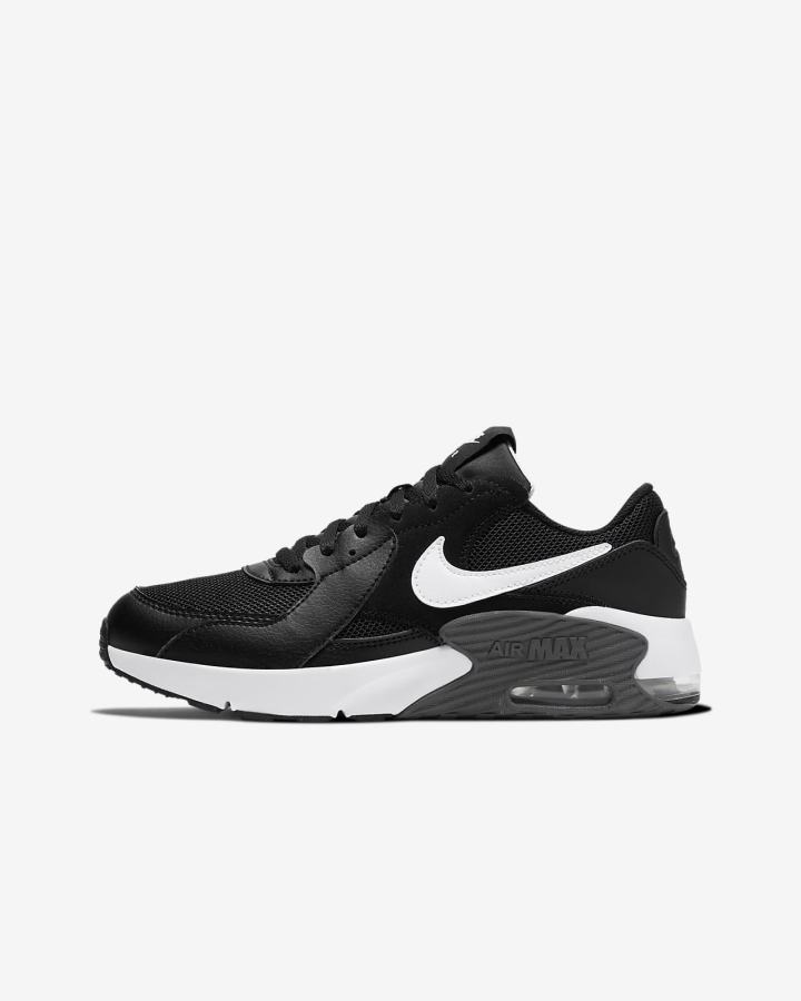 Zapatillas Nike Air Max Excee Kids Niña Negras Gris Oscuro Blancas | DCMWU-5764