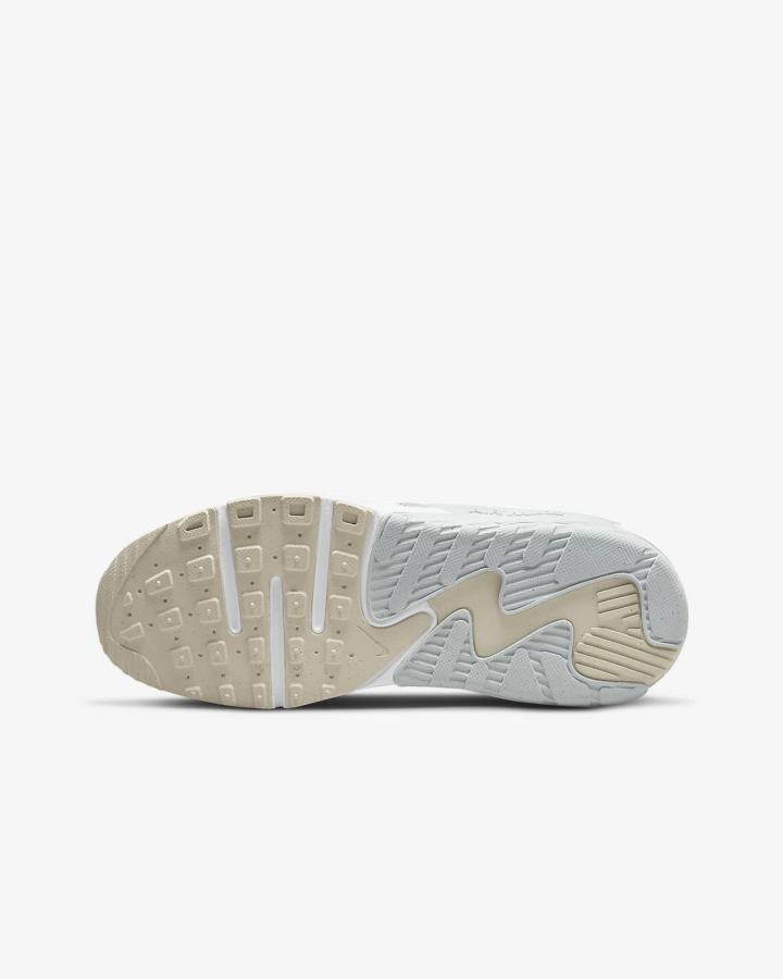 Zapatillas Nike Air Max Excee Kids Niño Blancas Marrones Claro Metal Plateadas | KQSCW-0281