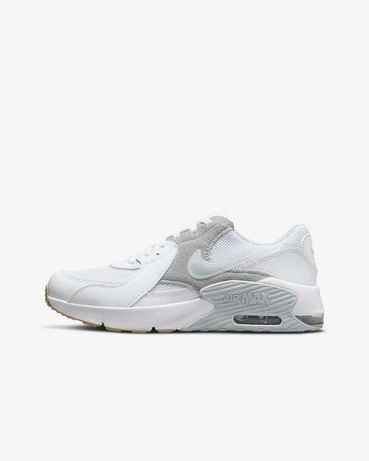Zapatillas Nike Air Max Excee Kids Niño Blancas Marrones Claro Metal Plateadas | KQSCW-0281