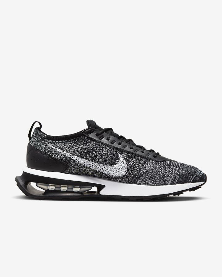 Zapatillas Nike Air Max Flyknit Racer Hombre Negras Blancas | KSMJV-4895