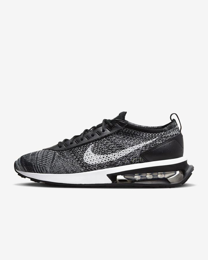 Zapatillas Nike Air Max Flyknit Racer Hombre Negras Blancas | KSMJV-4895