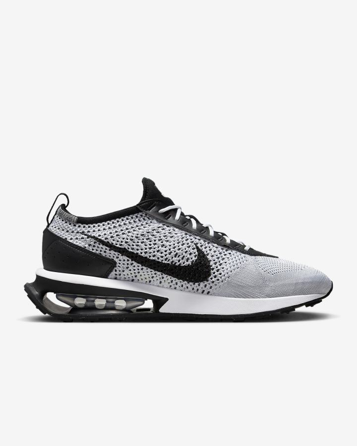 Zapatillas Nike Air Max Flyknit Racer Hombre Plateadas Blancas Plateadas Negras | ZMFSA-9350