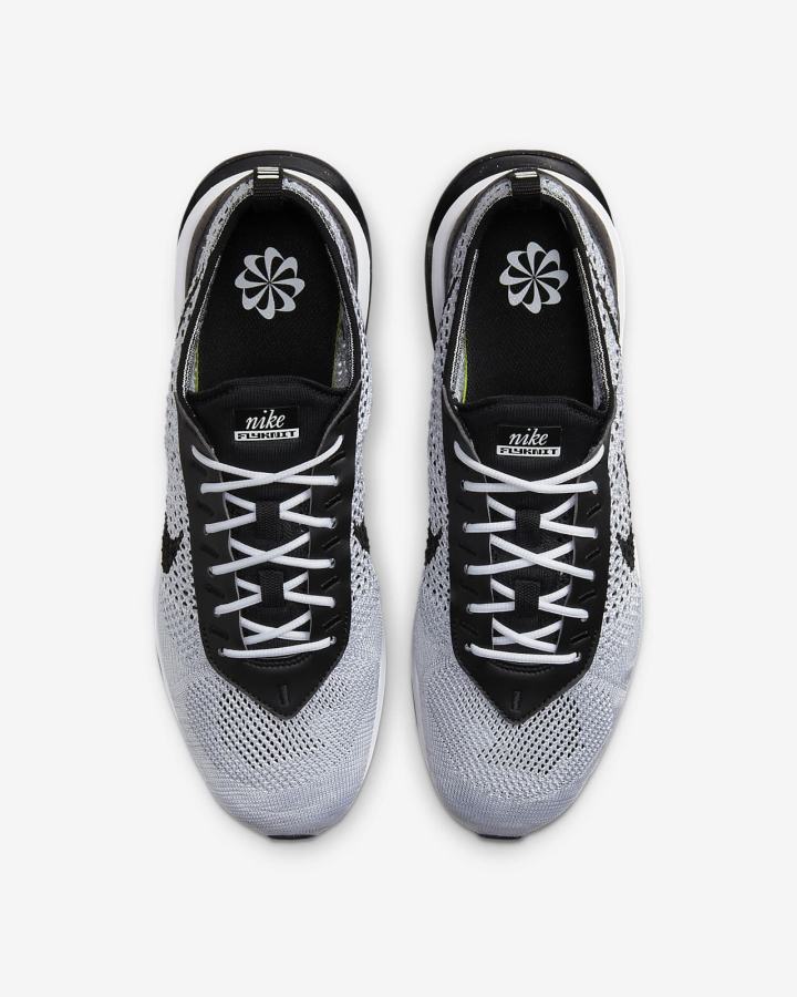 Zapatillas Nike Air Max Flyknit Racer Hombre Plateadas Blancas Plateadas Negras | ZMFSA-9350