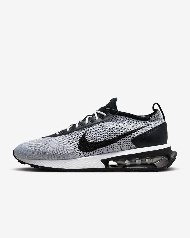 Zapatillas Nike Air Max Flyknit Racer Hombre Plateadas Blancas Plateadas Negras | ZMFSA-9350